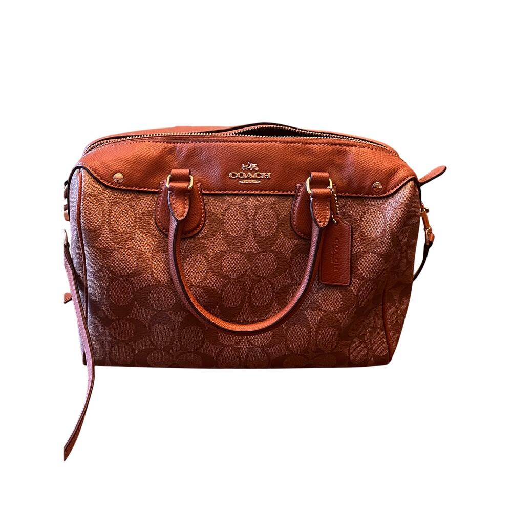 Coach Classic brown logo bag, satchel, shoulder bag, Authentic - Picture 2 of 6
